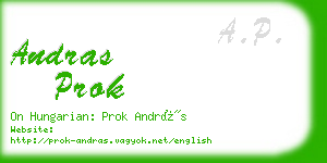 andras prok business card